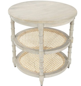 <span class=keywords><strong>Table</strong></span> d'appoint ronde en bois manga, 2 étagères pour canettes, meubles occasionnels, bon marché - Product Image 2