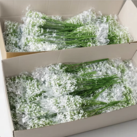 Bunga Mawar Baby Breath Buatan untuk Dekorasi Jalan Pengantin, Rangkaian Bunga Realistis