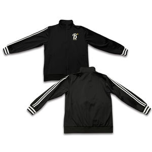 Ensemble veste et pantalon de sport personnalisé Jogger d'extérieur Sweats à capuche avec logo brodé Survêtement noir - Product Image 3