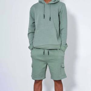Wholesale Made <b>Men</b> Hoodie & <b>Short</b> Set Fashionable Sportswear Long Sleeve Hoodie & <b>Shorts</b> Sets - Product Image 5