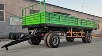 Remorque agricole hydraulique à benne basculante arrière 8/10/15 tonnes, simple et double essieu, bords hauts, tractée par tracteur, dimensions 5,5 m de longueur