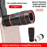 Objectif de Téléscope pour Téléphone Mobile HD 8X 12X 22X, Kit d'Objectifs de Caméra à Zoom Professionnel, Clip Universel pour iPhone Android Smartphone