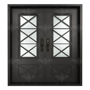 Antique Décoration Fleur Avant Double Noir Vieux <span class=keywords><strong>Forgé</strong></span> Extérieur Catalogue Porte En <span class=keywords><strong>Fer</strong></span> À <span class=keywords><strong>Vendre</strong></span> - Product Image 6
