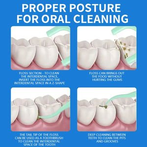 Yetişkin için plastik torba pensesinde kürdan 100 adet diş pensesinde diş ipi - Product Image 4