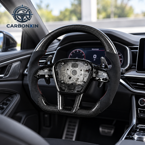 Volante de Fibra de Carbono Forjado de Fondo Plano para Audi A4 B8 B8.5 Q5 A6 C7 C7.5 2011 2012 2013 2014 2015 2016 - Product Image 4