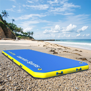 Tapis gonflable de gymnastique d'entraînement de tapis d'air de piste d'air de sports nautiques jeu d'eau de pantoon de point de chute à vendre - Product Image 3