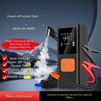 Multifunction 4-in-1 Jump Starter Air Compressor 150PSI 90W Tire Inflator Digital Display LED Power Bank Zero Voltage Start Auto