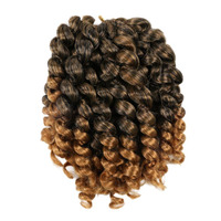 Perruques courtes bouclées très vendues à l'international, dreadlocks africaines, boucles de 8 pouces, en fibre synthétique haute température, pour crochet et machine