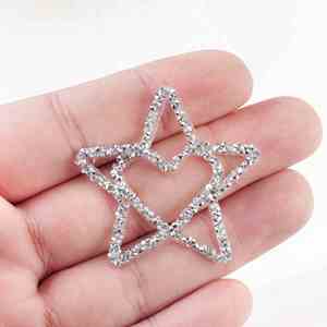 Accessoires DIY : Strass thermocollants/auto-adhésifs, Série creuse (Nœud, Étoile, Papillon, Cœur) pour décorations de sacs - Product Image 4