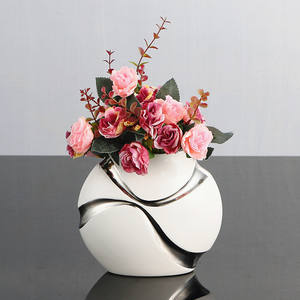 <span class=keywords><strong>Vase</strong></span> à fleurs en céramique glacée en forme de <span class=keywords><strong>boule</strong></span>, décoration de mariage, pour la maison, artisanat personnalisé, 1 pièce - Product Image 3