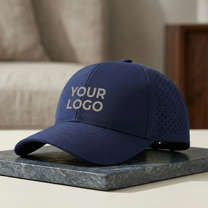 Casquette de performance personnalisée de qualité supérieure avec logo imprimé, perforations laser et tissu hydrophobe à séchage rapide pour les marques technologiques - Product Image 1