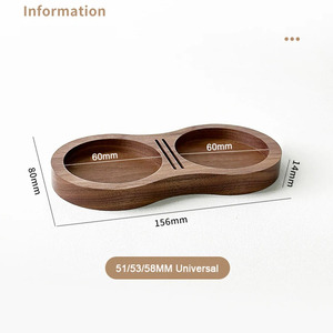 Base de Almacenamiento Multifuncional para Tamper de Café, Reutilizable, Ecológica, de Madera de Nogal, con Base Antideslizante Profesional - Product Image 6