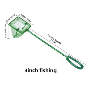 Épuisette pour poissons <span class=keywords><strong>d</strong></span>'aquarium - Épuisette carrée portative de 3 pouces pour poissons rouges et poissons tropicaux avec crochet, sûre et douce pour tous les types de poissons - Product Image 2
