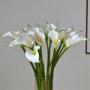 Hoge Kwaliteit Real Touch Eva Kunstbloemen Witte Calla Lelie Voor Tafel Middenstuk Bruiloft Feest Huisdecoratie