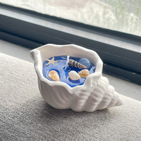 Bougie en gelée parfumée en forme de coquillage, thème marin, style océan, sable mouvant étoilé, coquille de conque, pour décoration intérieure, vente en gros