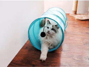 Jouet pour chat, tente pliable pour <span class=keywords><strong>passe</strong></span>-chat, Tunnel coloré en Polyester, Dragon au sol, avec boule pendante, livraison gratuite - Product Image 2