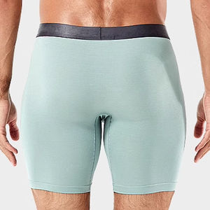 Bóxer de alta calidad para hombre, bolsa frontal larga transpirable, sólido, deportivo, gimnasio, Fitness, Modal, ropa interior para hombre, Calzoncillos Bóxer - Product Image 4