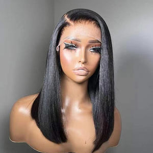 Pelucas de Cabello Humano <span class=keywords><strong>con</strong></span> <span class=keywords><strong>Corte</strong></span> Pixie <span class=keywords><strong>Bob</strong></span>, Peluca Frontal de Encaje 13x4 Afro Rizado, Peluca Frontal de Encaje 12A sin Pegamento, Peluca <span class=keywords><strong>Bob</strong></span> Corta <span class=keywords><strong>con</strong></span> Ondas de Agua - Product Image 4