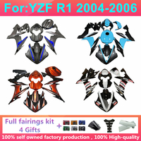 NOUVEAU Kit de carénages ABS pour moto compatible avec YAMAHA YZF1000 YZFR1 YZF-R1 R1 2004 2005 2006 04 05 06 Kit complet de carénage de carrosserie