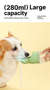 Nouvelle Bouteille d'<span class=keywords><strong>Eau</strong></span> Portable pour Chien, Style Crème Glacée, Grande Capacité, Anti-Fuite, Pliable, 2-en-1, avec Lanière pour Extérieur - Product Image 2