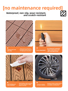 Dalles de <span class=keywords><strong>terrasse</strong></span> extérieures en WPC OEM, imitation <span class=keywords><strong>béton</strong></span>, emboîtables, en plastique et bois, pour cour et parc, étanches et antidérapantes - Product Image 2