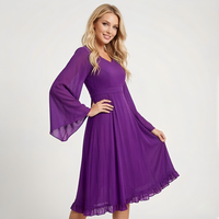 Mittelalterliches Hexen-Chiffon-Maxikleid, Gotisches Vampir-Kostüm mit Glockenärmeln für TV & Film, Damengrößen