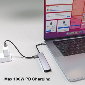Laser-Graviertes Logo 7-in-1 <span class=keywords><strong>USB</strong></span> 3.0 SD TF <span class=keywords><strong>USB</strong></span>-<span class=keywords><strong>C</strong></span> Laptop Dockingstation PD <span class=keywords><strong>Switcher</strong></span> Hub OTG Splitter Adapter für Macbook Laptop PC - Product Image 5