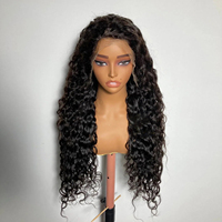 Perruques Lace Front Cheveux Humains Ondulés Effet Vague d'Eau 13X4 HD Transparentes Densité 180% Ondulations Profondes Cheveux Vierges Remy Sans Colle Pré-Pluckées