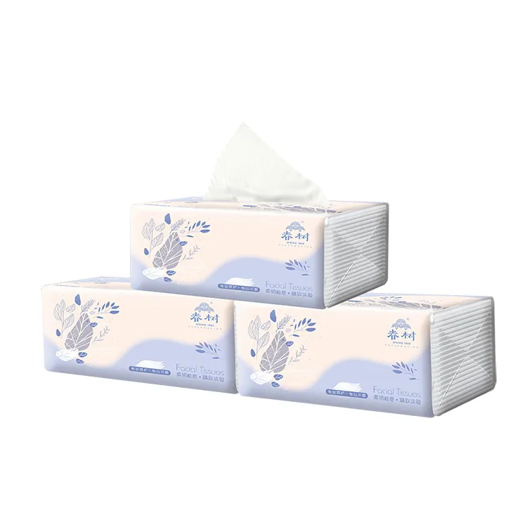 最も人気のあるボックス顔ティッシュクリーニング紙赤ちゃん用生分解性ナプキン紙