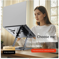 Support pour ordinateur portable transfrontalier, 360 °   Support de refroidissement pliable multifonctionnel, rotatif, réglable en hauteur, tout en métal, pour tablette
