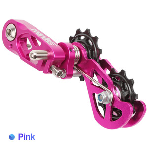 Tensor de Cadena de <span class=keywords><strong>Bicicleta</strong></span> de Una Velocidad, de Aleación de Aluminio, Silencioso, con Guía de Resina, Tensor de Cambio Trasero, <span class=keywords><strong>Protector</strong></span> de Guía de Cadena - Product Image 2