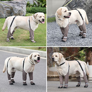 Bottes antidérapantes pour chien avec harnais, chaussures de protection imperméables à <span class=keywords><strong>quatre</strong></span> pattes avec sangle réglable pour la <span class=keywords><strong>marche</strong></span> en extérieur - Product Image 6