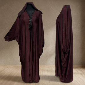 Abaya de Luxe Personnalisée en Satin Anti-Plis pour Femme, Style Dubaï, Manches à Volants, Petite Taille, en Soie de Haute Qualité, Tradition Musulmane, Vente en Gros - Product Image 3
