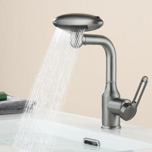 Robinet de salle de bain en acier inoxydable, rotatif à 360 degrés, eau chaude et froide, mitigeur pour lavabo, finition chrome poli - Product Image 6
