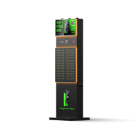 Distributeur automatique intelligent 48 emplacements de qualité industrielle avec écran publicitaire 21,5 pouces, station de location de batteries externes 6000 mAh à charge rapide pour les places publiques