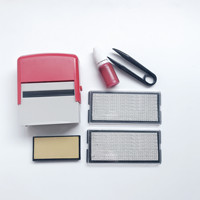 Bureau personnalisé 26 lettres plateau timbres bricolage combinaison tampon en caoutchouc auto-encreur tampon en caoutchouc