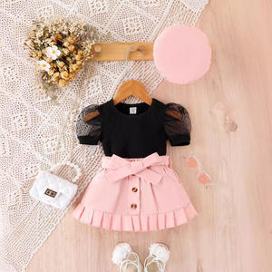 Nuova Collezione Estiva di Tendenza per Bambine e Neonati - Set di <span class=keywords><strong>Abbigliamento</strong></span> Chic in Due Pezzi - Product Image 1