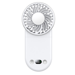 Ventilador portátil de cuello plegable para exteriores, con soporte de escritorio, recargable por USB, pequeño y de mano. - Product Image 1