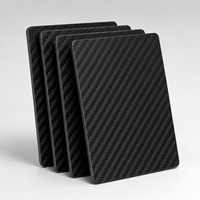 Fabricant de plaques en fibre de carbone en gros, finition mate sergé 3K, format carte de visite, pièces DIY, feuille composite anti-RFID