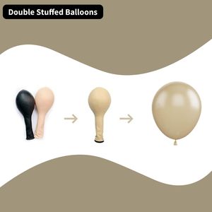 60 paquets de ballons bohèmes beiges doublement garnis de 12 pouces avec des ballons métalliques chromés champagne nude crème neutres pour fête prénuptiale - Product Image 3