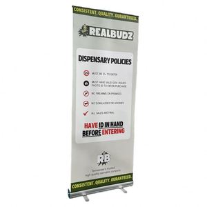 Support de bannière rétractable en aluminium 80 x 200 pour impression par sublimation thermique, surface mate/brillante, présentoir enroulable, vente en gros - Product Image 1