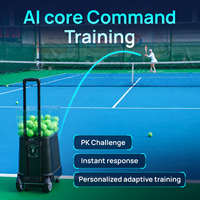 Máquina Lanza Pelotas de Tenis SHAREWELL SW-T7 Pro con Control por Voz IA, Compartición de Datos Remota, 100 Pelotas, Metálica