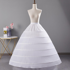 Wholesale in Stock Wedding Dress Petticoat <strong>White</strong> Crinoline Petticoat <strong>Underskirts</strong> 6-Hoops Skirt for Woman - Product Image 1