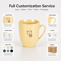Taza de Cerámica Personalizada de 16 oz, Taza de Café de Gres, Caja de Regalo, Regalos Empresariales, Apta para Lavavajillas y Microondas, Segura para Alimentos