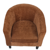 Fauteuil simple en velours Vintage rétro, coussin de siège épais, style rétro,