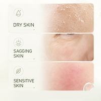 Masque facial hydratant anti-âge raffermissant à l'acide hyaluronique, au DNA de sodium, à la vitamine E et aux extraits de fruits, marque privée, OEM