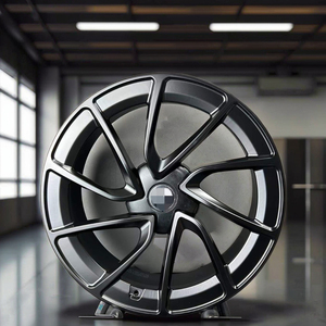 Elegant Piano Black New 19-Inch Forged <b>Wheels</b> for Tesla Five <b>Spoke</b> Design with 100mm PCD Ready Stock for Passenger Cars - Product Image 1