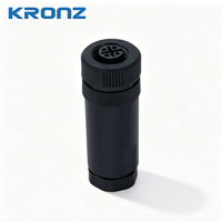 Connecteurs circulaires industriels étanches IP67 KRONZ tout plastique M12 à 4 broches, codage A, assemblage faisable sur site, femelle PG9