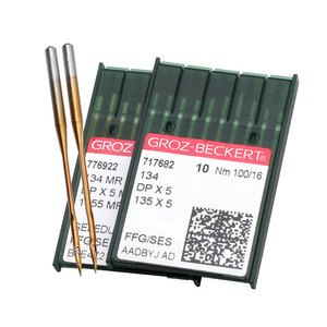 Aiguille Groz-Beckert DPx5 Gold pour machine à coudre à <span class=keywords><strong>double</strong></span> aiguille, machine à coudre à tête plate pour trous de serrage, machine à nouer - Product Image 2