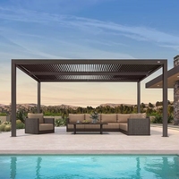 Système de pergola modulaire nouvelle génération Anyhoo à montage rapide pour hôtels et complexes hôteliers, toit à lames orientables de luxe, étanche, installation facile